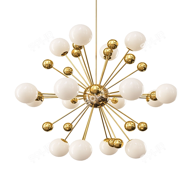Elegant Nordic Modern Chandelier 3D model image 1