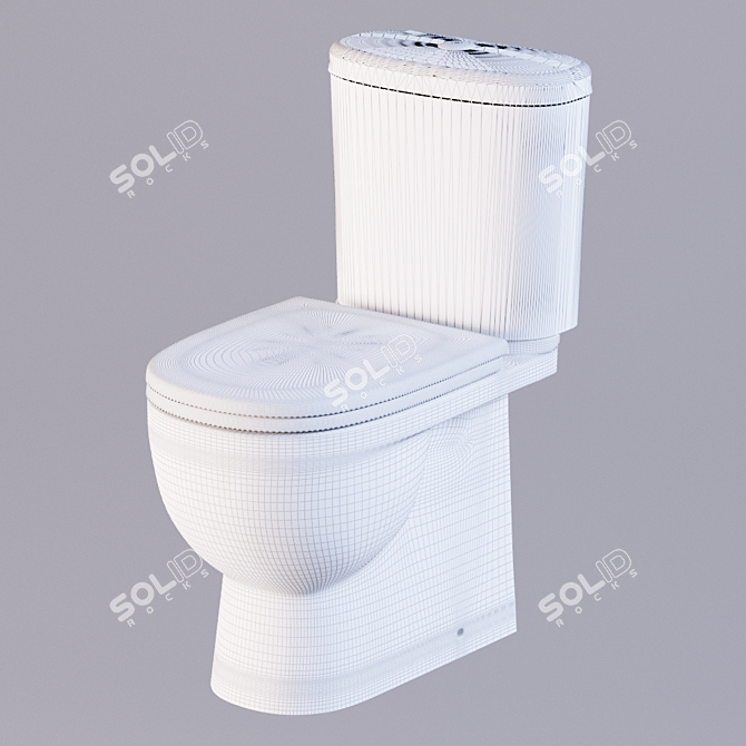 Title: Sanita Luxe Art Flora WC - Compact and Stylish 3D model image 2