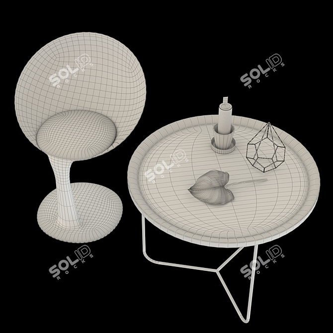 Modern Seat Set - Sleek Design by Alexander Nettesheim 3D model image 2