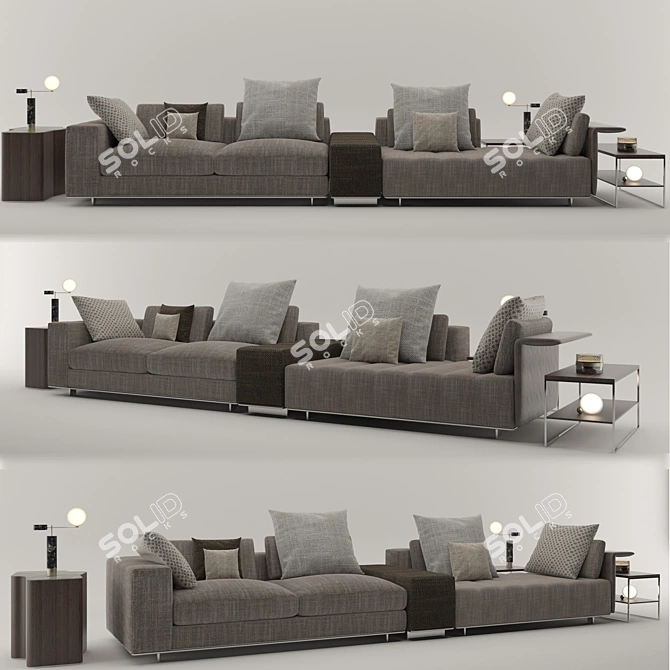 Elevate Your Space with Minotti WingMan-FreeMan! 3D model image 1