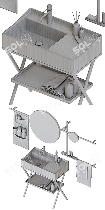 Ceramica Cielo Siwa Ceramic Washbasin 3D model image 3