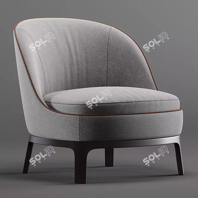 Elegant Dragonfly Armchair - Robust Design 3D model image 1