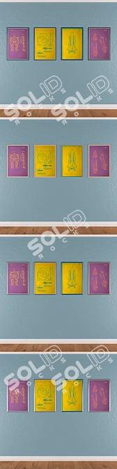 Versatile Set of Wall Paintings 3D model image 3