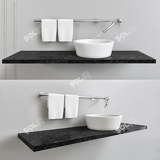 Innovative Sink Design 3D model image 1