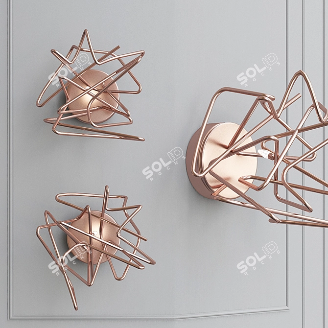 Elegant Simplicity: TERZANI DOODLE Wall Lamp 3D model image 1