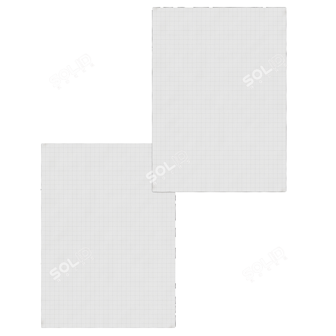 Tropical Klein Luxury Rug: Exquisite Elegance 3D model image 2