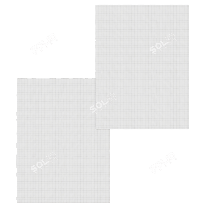 Exquisite Fuchsia & Rust Rugs 3D model image 2