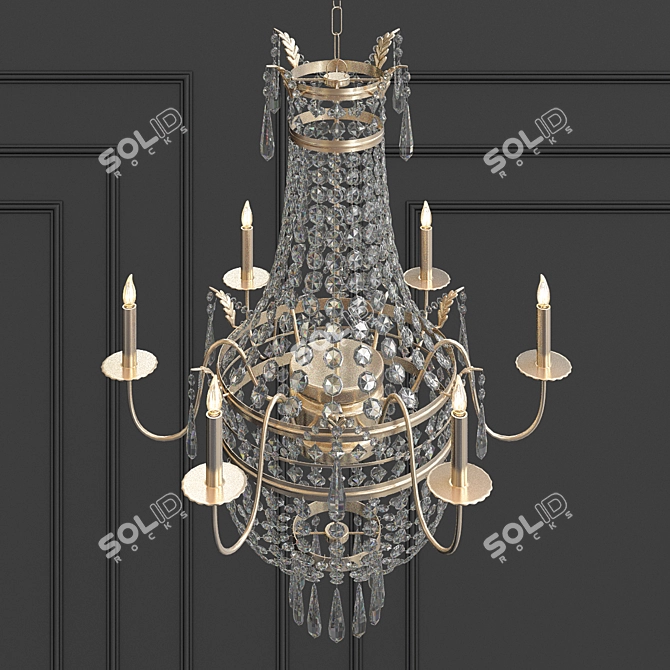 Glimmering Paris Chandelier 3D model image 2