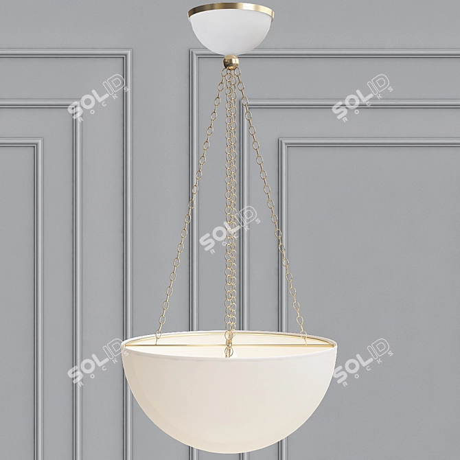 Transitional Alabaster Chandelier: O'Connor 3D model image 1