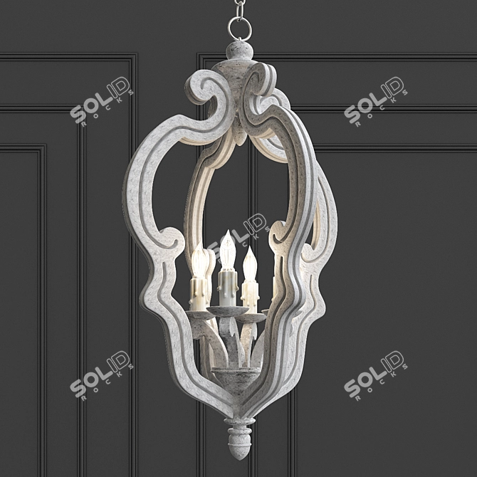 Elegant Small Chancellor Chandelier 3D model image 1