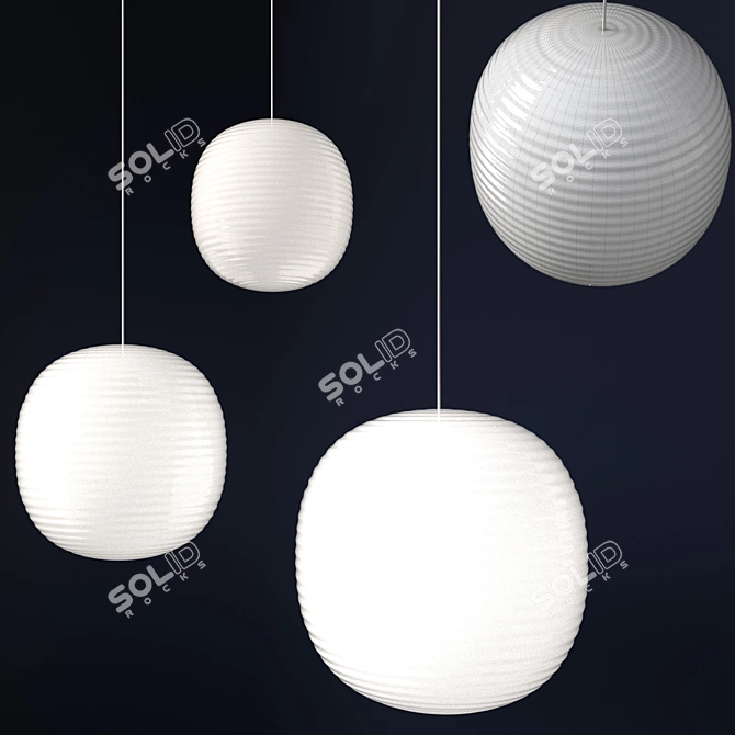 Luminous Lantern Pendant Chandelier 3D model image 1
