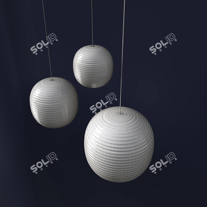 Luminous Lantern Pendant Chandelier 3D model image 3