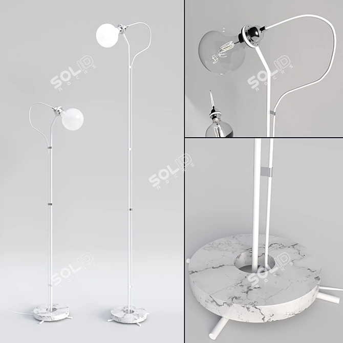 Elegant Five Floor Lamp 3D model image 1