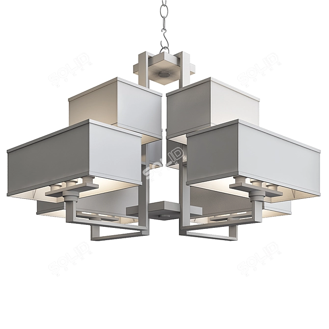 Luxurious Furstenberg Stainless Steel Chandelier 3D model image 3