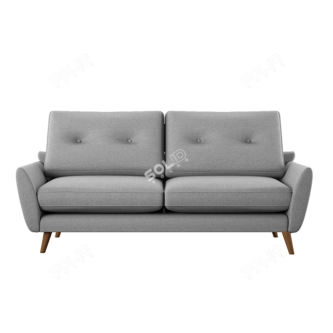 Modern 2 Seater Sofa with Vray Texturing 3D model image 1