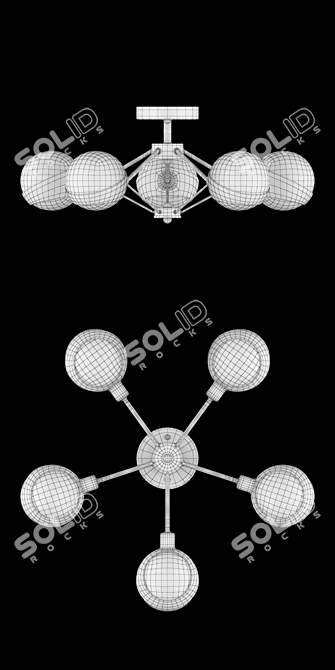 Freya Silvia Ceiling Light 3D model image 3