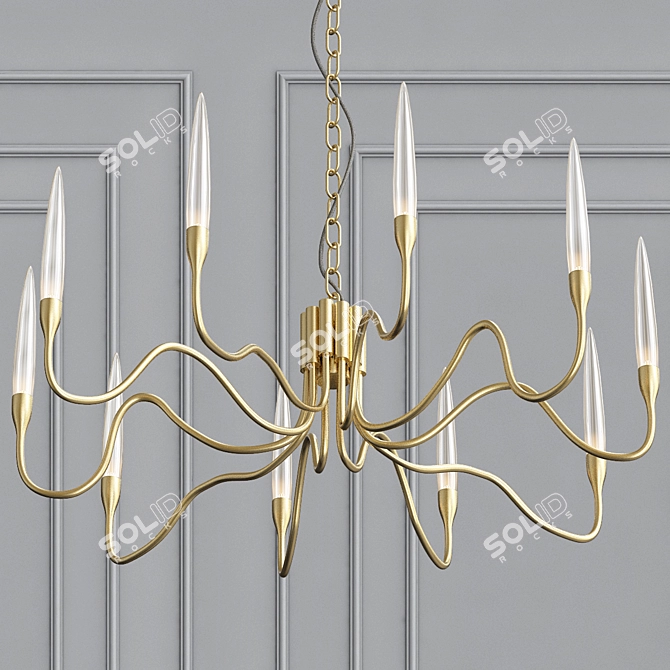 Elegant Round Chandelier: Il Pezzo Mancante Il Pezzo 3 3D model image 2