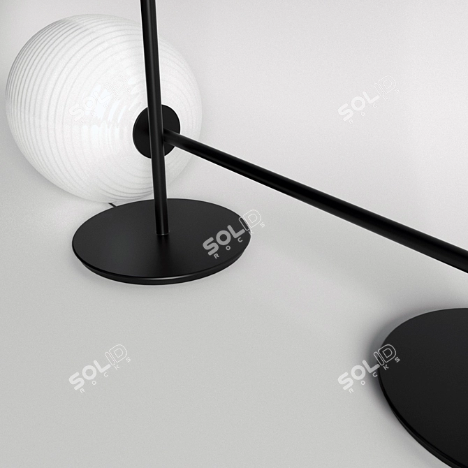 Luminous Lantern: Large Floor Lamp 3D model image 2