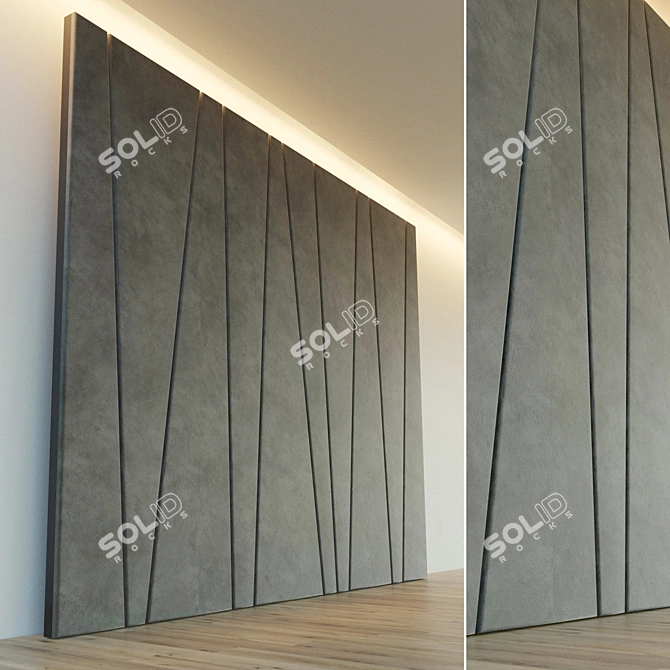 Soft Panel Decor: Stylish Decorative Wall 3D model image 1