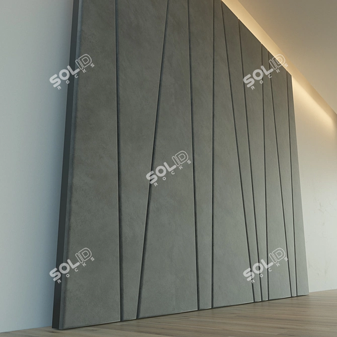 Soft Panel Decor: Stylish Decorative Wall 3D model image 2