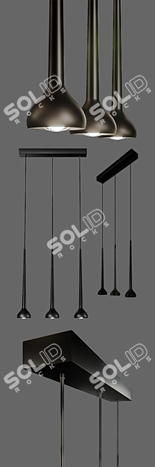 Toronto Metal Pendant Light - Stylish and Modern 3D model image 2