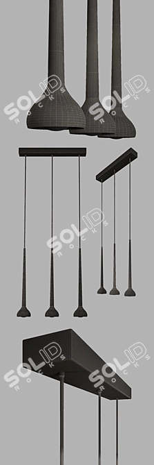 Toronto Metal Pendant Light - Stylish and Modern 3D model image 3