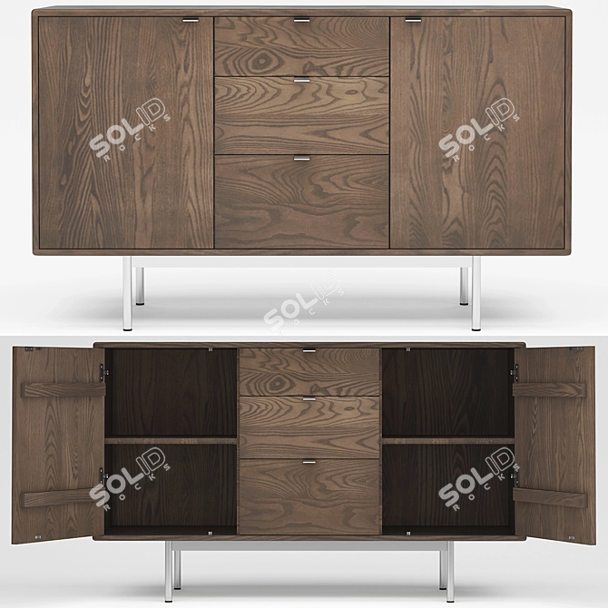 Contemporary Storage Cabinets for Efficient Organization 3D model image 1