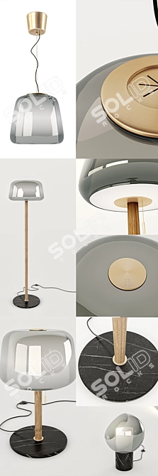 Elegant Ikea Evedal Lighting Set 3D model image 2