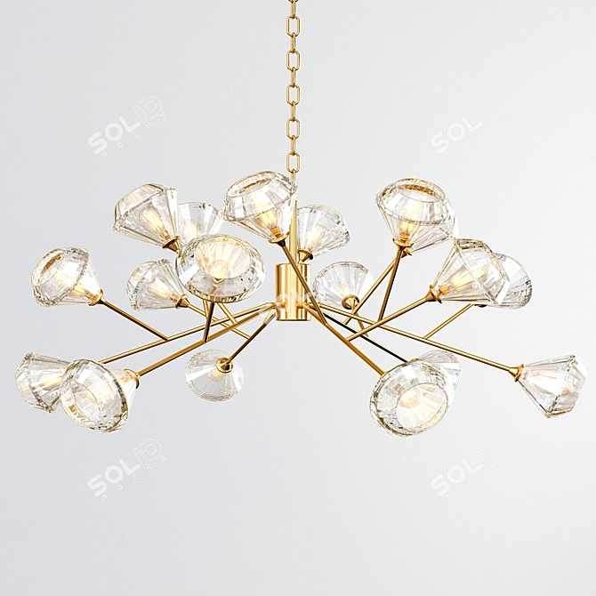 Fango Elegant Crystal Chandelier 3D model image 1