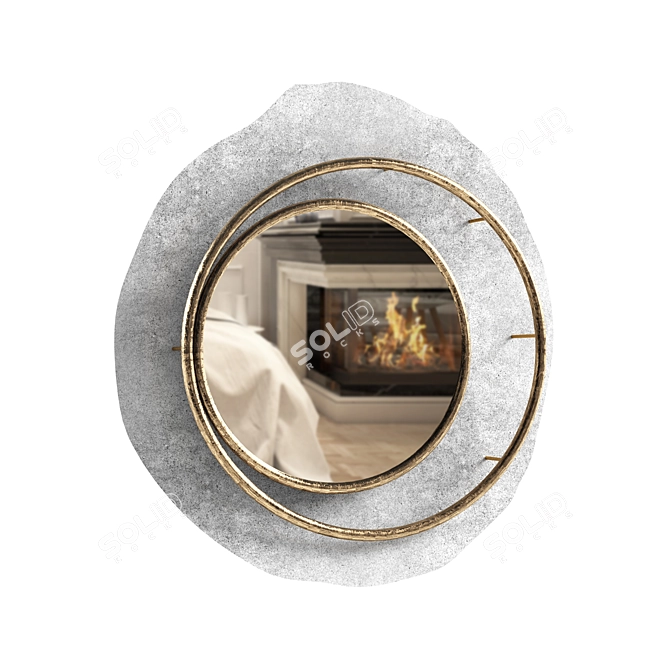 Modern Minimalist North Wall Mirror 3D model image 1