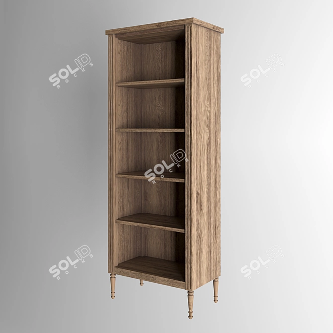Marcelle Open Bookcase - Stylish and Spacious 3D model image 2