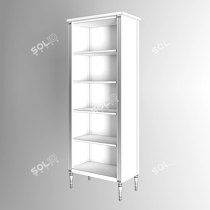 Marcelle Open Bookcase - Stylish and Spacious 3D model image 3