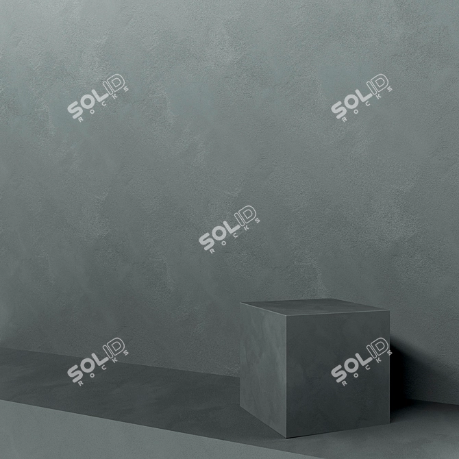 Black Velvet Decorative Plaster: Stunning Texture for Elegant Interiors 3D model image 1