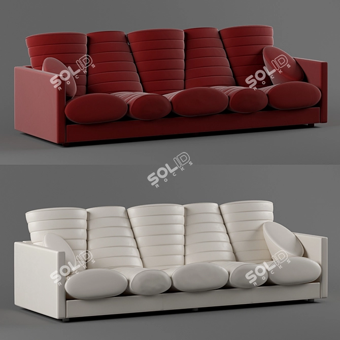 Italian Design: Meritalia Prosciutto Sofa 3D model image 1