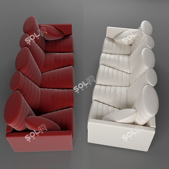 Italian Design: Meritalia Prosciutto Sofa 3D model image 2