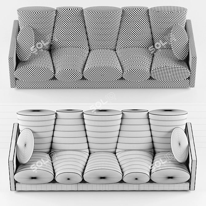 Italian Design: Meritalia Prosciutto Sofa 3D model image 3