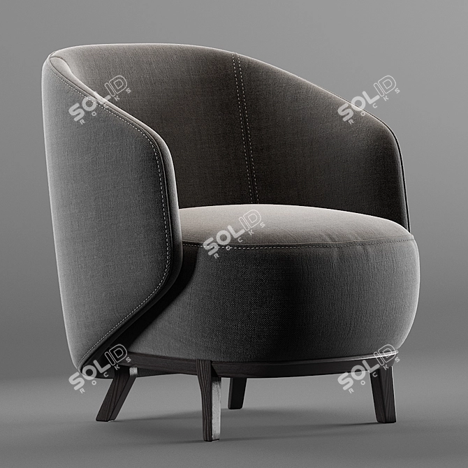 Bosc Concha Armchair | Elegant and Comfortable 3D model image 1