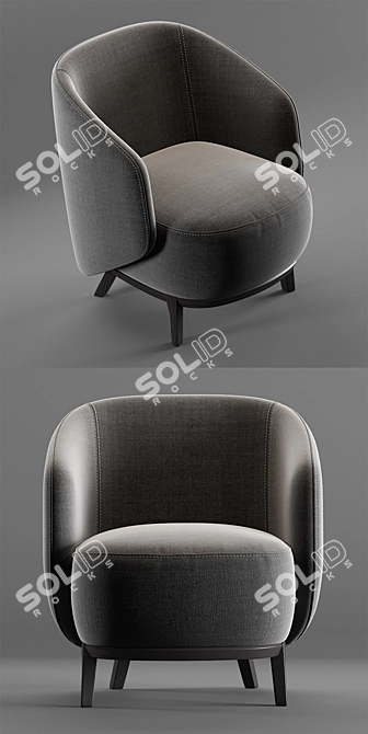 Bosc Concha Armchair | Elegant and Comfortable 3D model image 2