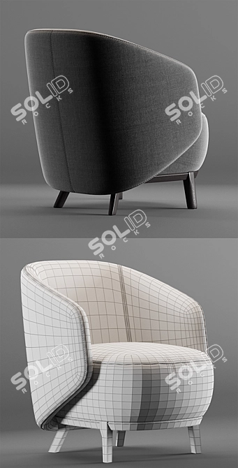 Bosc Concha Armchair | Elegant and Comfortable 3D model image 3