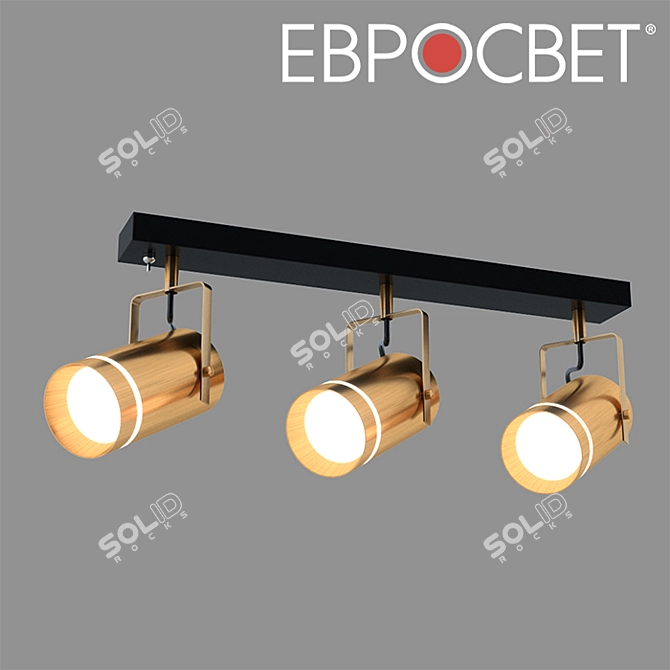 Bronze LED Wall Light Eurosvet 3D model image 1