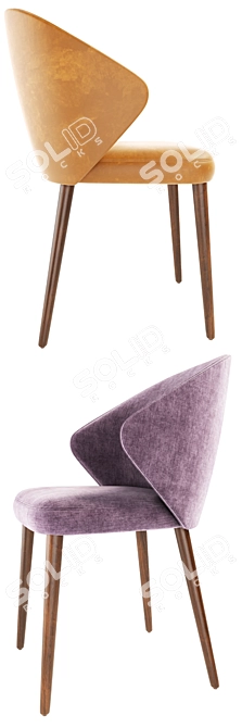 Sophisticate Upholstered Dining Chair 3D model image 2