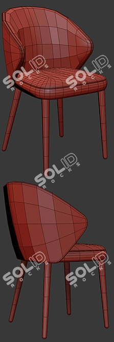 Sophisticate Upholstered Dining Chair 3D model image 3