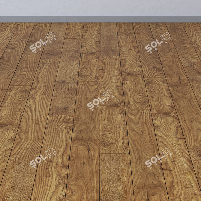 Vintage Chestnut Floor - Multi-Texture Solid 3D model image 2