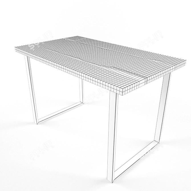 Wooden Resin Table: Unique and Stylish 3D model image 3