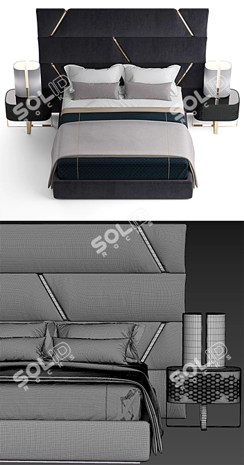 Stylish Dream Bed 3D model image 3