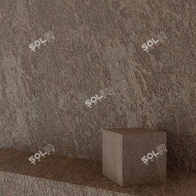 Elegant Marble Plaster - Decorative Opulence 3D model image 1