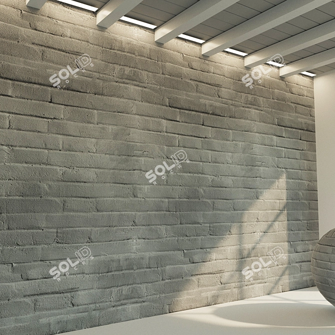 Title: Vintage Brick Wall Texture 3D model image 1