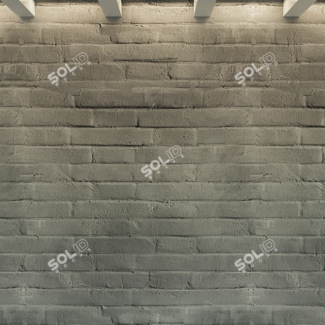 Title: Vintage Brick Wall Texture 3D model image 3