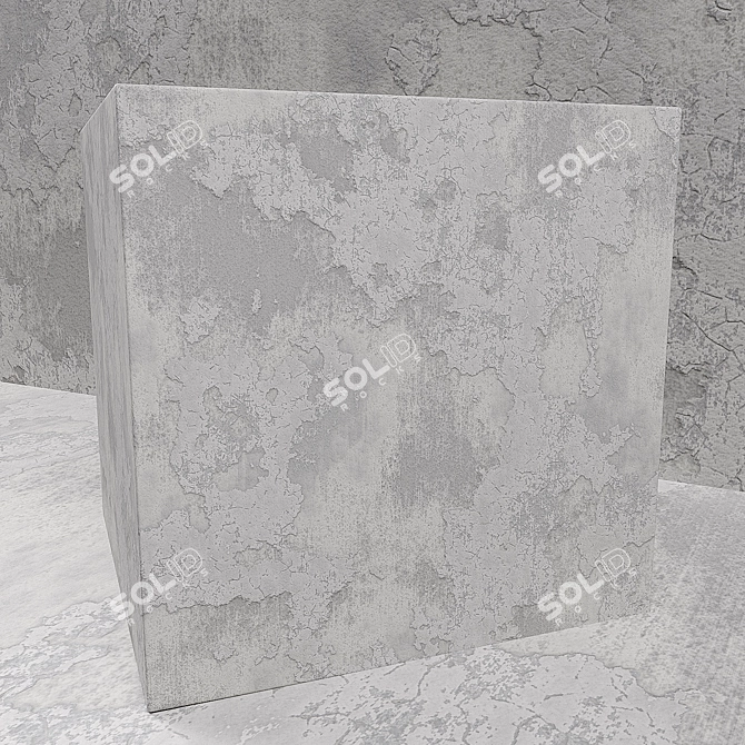 Travertine Cracks Decorative Plaster 3D model image 2