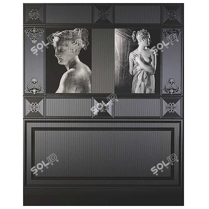 Ermitage Impero Nero Wall Tiles - Luxurious and Versatile 3D model image 1